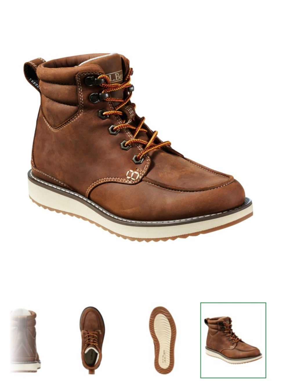 L.L. Bean Brown Leather Moc Toe Women's Boots